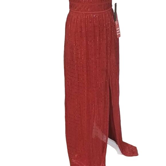 New Red Long Sequined Dress - Picture 4 of 8